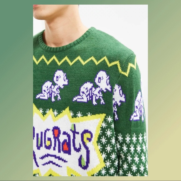 Green Rugrats Holiday Sweater - Picture 4 of 6